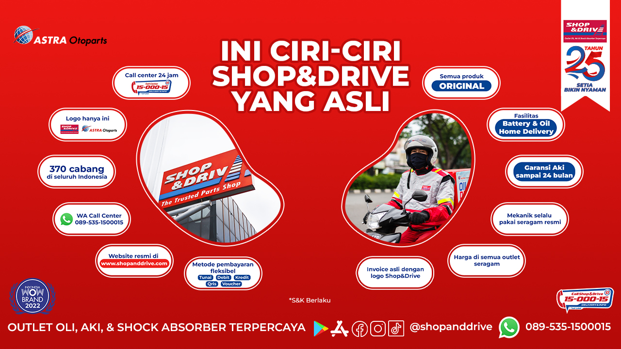 Ciri-Ciri Shop&Drive Asli